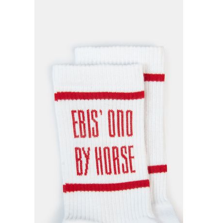Носки SUPER SOCKS ebis ono by horse белые (размер 40-45) изображение 3