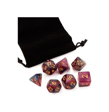 Набор Кубиков звездный красный черный синий желтый (Дайсы) Stuff-Pro