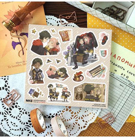 Наклейки Семья Шпионов - Аня и Дэмиан, стикеры NKS Q-Pack
