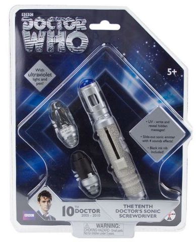 Отвертка Доктора Кто: 10-го Доктора (Doctor Who) с ультрафиолетовым фонариком и ручкой изображение 3