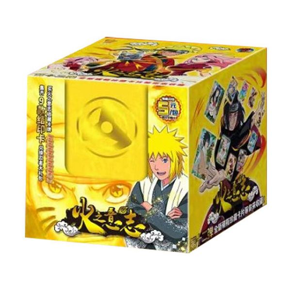 Коллекционные карточки Наруто Тир 3 - 5 штук в бустере (Naruto) Dino Бокс с Наруто и 2 Сакуры изображение 2