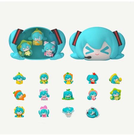 Блайнд-бокс Хатсуне Мику Funism Hatsune Miku Dopamine Qface (3 фигурки внутри) Лицензия 3–5 см