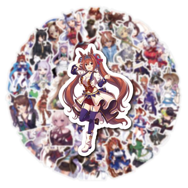 Стикеры Девушки-пони (Uma Musume: Pretty Derby), 50 шт