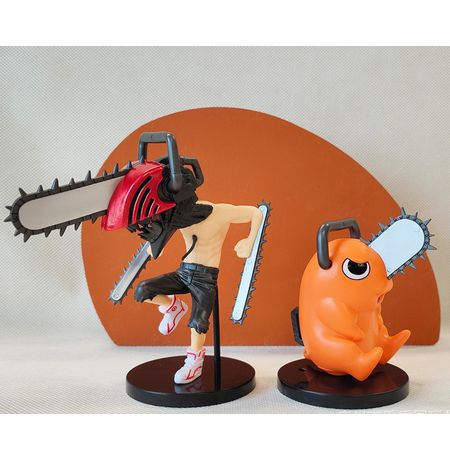 Набор фигурок Человек-Бензопила и Почита (Denji Chainsaw Man) 11-8 см