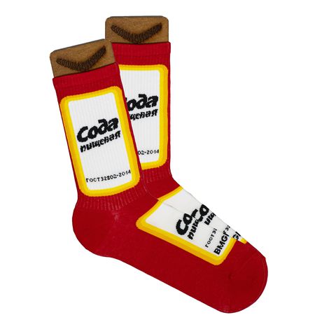 Носки Сода (размер 40-45), красный, BOOOMERANGS