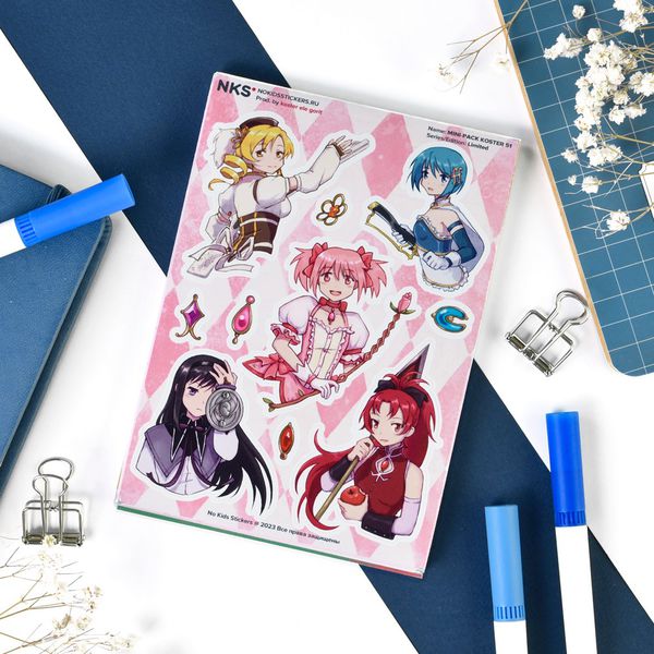 Наклейки Волшебница Мадока (Madoka Magica), стикеры NKS Mini