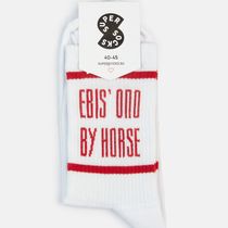 Носки SUPER SOCKS ebis ono by horse белые (размер 40-45)