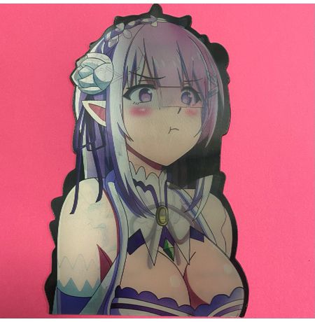 3D стикер Жизнь с нуля - Рем, Рам и Эмилия (Re:Zero)