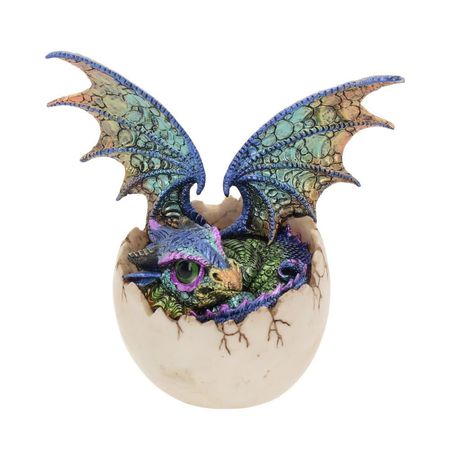 Статуэтка Дракон перламутровый в яйце 21 см