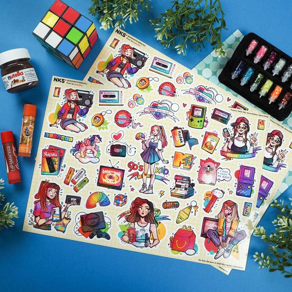 Набор стикеров Девяностые (90's) 2