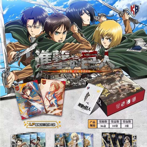 Коллекционные карточки Атака на Титанов Premium 3 штуки в бустере (Attack On Titan) изображение 2