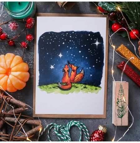 Открытка Star Foxes 15х10,5 см