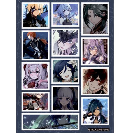 Набор стикеров Геншин Импакт 2 (Gеnshin Impact) STICKERS.ONE