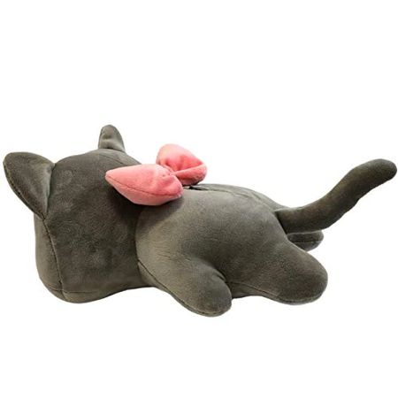Мягкая игрушка Кот спит серый трогательный изображение 3