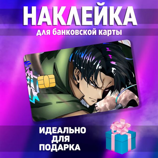 Наклейка на банковскую карту Атака на Титанов - Леви (Attack On Titan - Levi) StickerStars