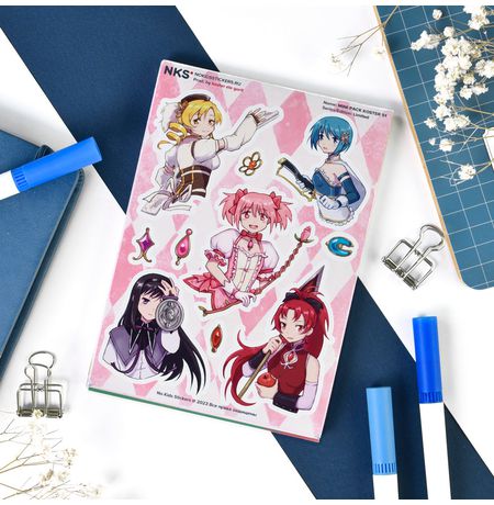 Наклейки Волшебница Мадока (Madoka Magica), стикеры NKS Mini