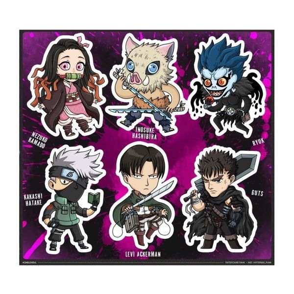 Стикеры Аниме наклейки One love