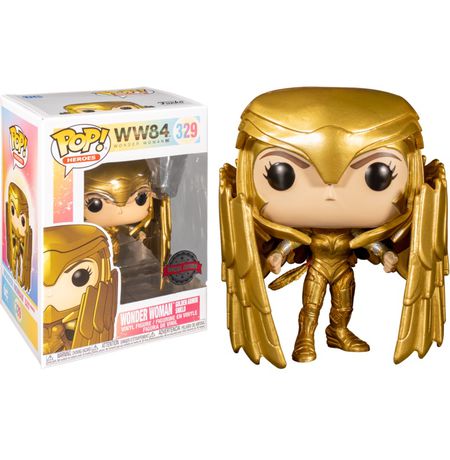 Фигурка Funko POP! Чудо-женщина 1984 - в золотой броне (Wonder Woman 1984 - Golden Armor Shield)