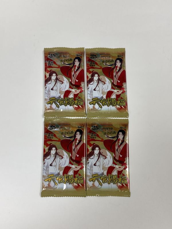 Коллекционные карточки Благословение небожителей Тир 1- 3 штуки в бустере Набор из 4 бустеров