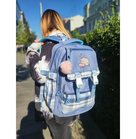 Рюкзак Кот Пушин (Pusheen Cat) голубой 45х30х13 см изображение 2