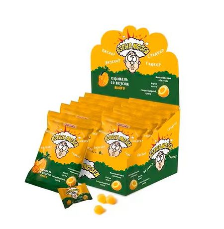 Конфеты Взрыв Мозга суперкислые со вкусом дыни 15 гр