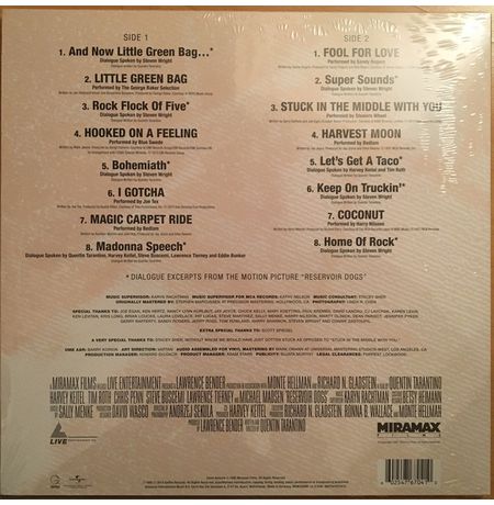 Виниловая пластинка Reservoir Dogs OST (Original Motion Picture Soundtrack) изображение 2