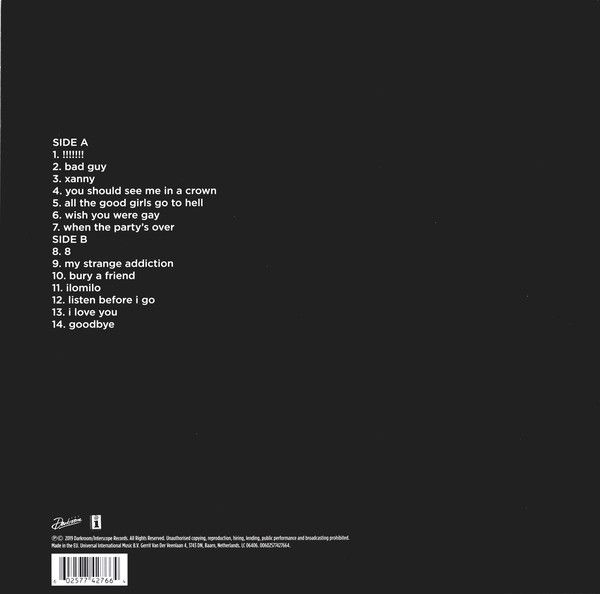 Виниловая пластинка Billie Eilish – When We All Fall Asleep, Where Do We Go? изображение 2