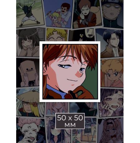 Стикер Евангелион - Аска (Evangelion) STICKERS.ONE