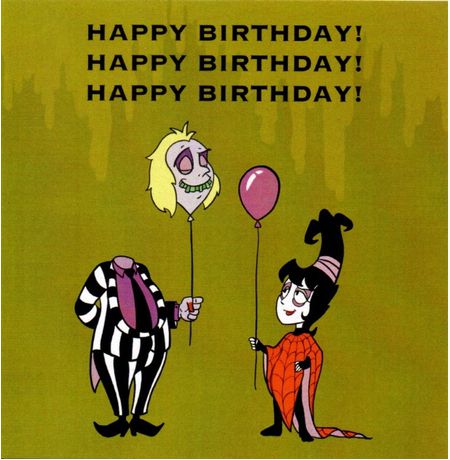 Открытка Битлджус - HAPPY BIRTHDAY