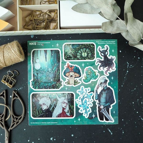 Наклейки Hollow Knight, стикеры NKS Q-Pack