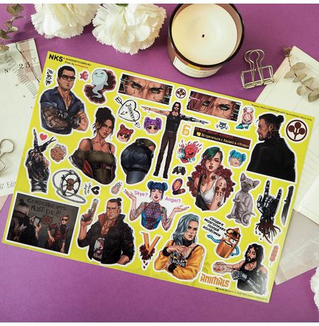 Стикеры Киберпанк 2077 (Cyberpunk 2077) наклейки NKS