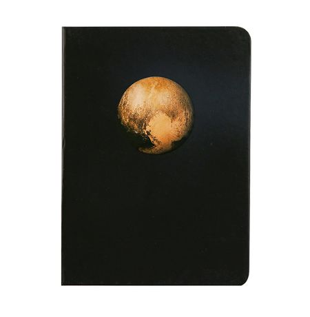 Блокнот Планеты - Плутон, черные листы, 13х18 см