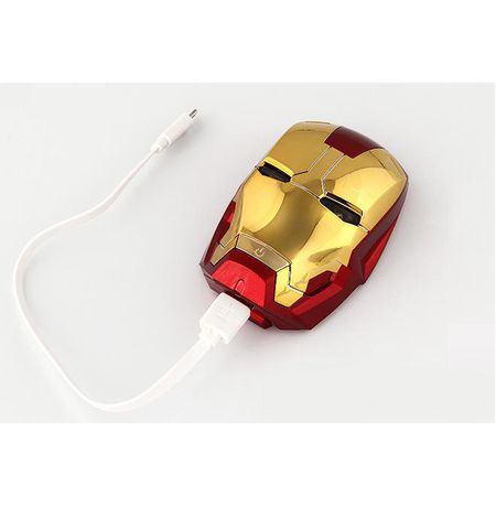 Внешний аккумулятор - Power Bank Железный Человек (Iron Man) + фонарик изображение 2