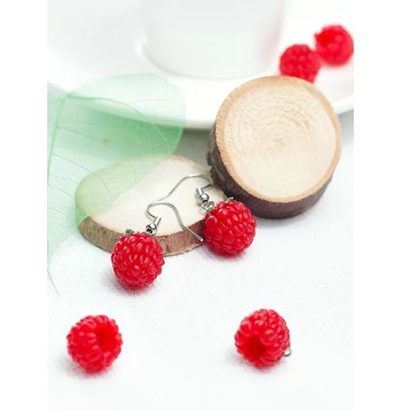 Серьги Малина с чашелистиком изображение 3