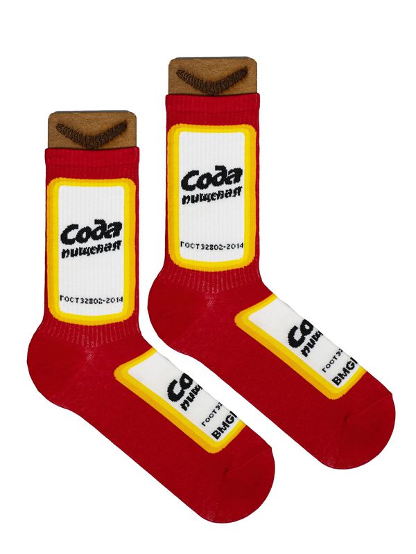 Носки Сода (размер 34-39), красный, BOOOMERANGS изображение 2