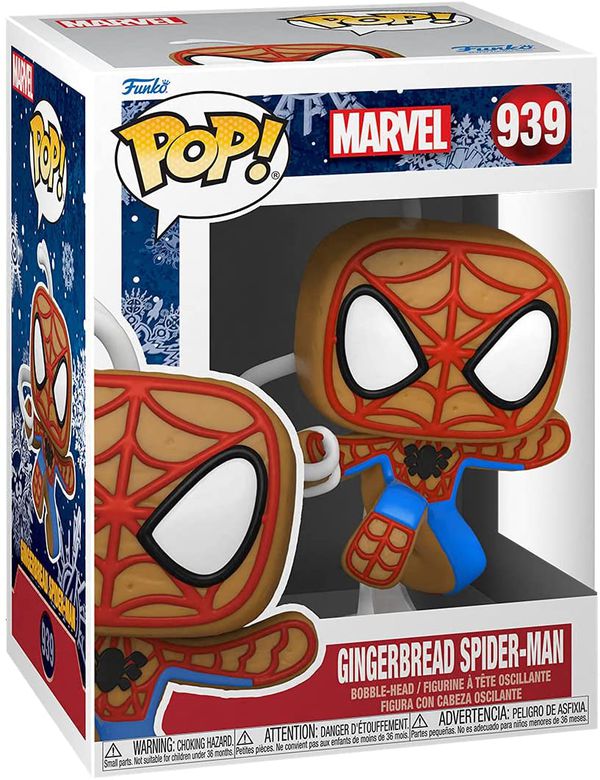 Фигурка Funko POP! Пряничный Человек-Паук (Gingerbread Spider-Man) №939 изображение 3