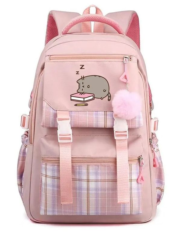 Рюкзак Кот Пушин (Pusheen Cat) розовый 45х30х13 см