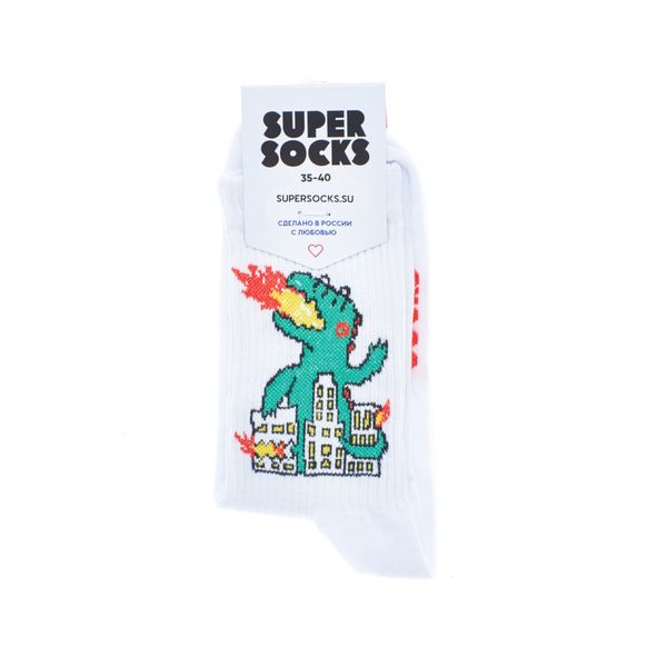 Носки SUPER SOCKS Годзилла в городе (размер 35-40)