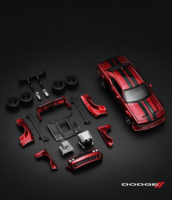 Коллекционная металлическая модель с тюнингом Dodge Challenger SRT Jailbreak, 1:36 изображение 2