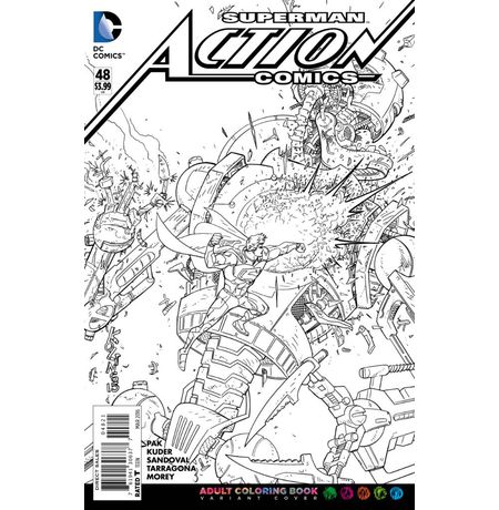 Action Comics #48B обложка-раскраска