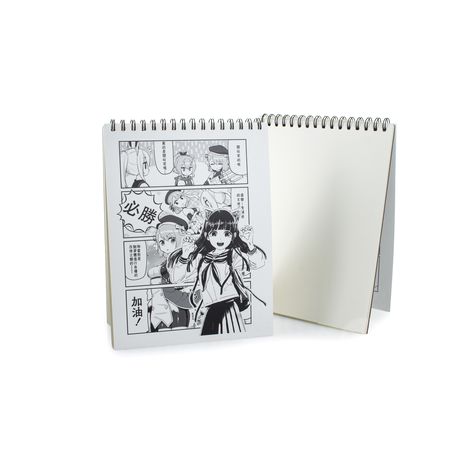 Скетчбук Аниме - Девушка с ушками нэко, страница манги