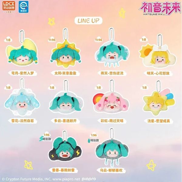 Случайная мягкая игрушка-брелок Хатсуне Мику Weather Moods Лицензия 11 см изображение 6