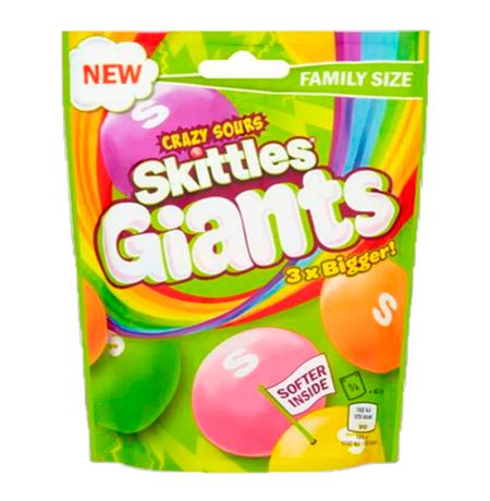 Skittles Giants Sours - кислые (драже) 141 гр