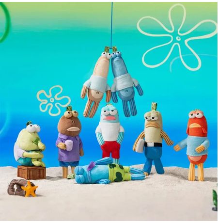 Случайный мягкий брелок POP MART SpongeBob Bikini Bottom Buddies14 см лицензия