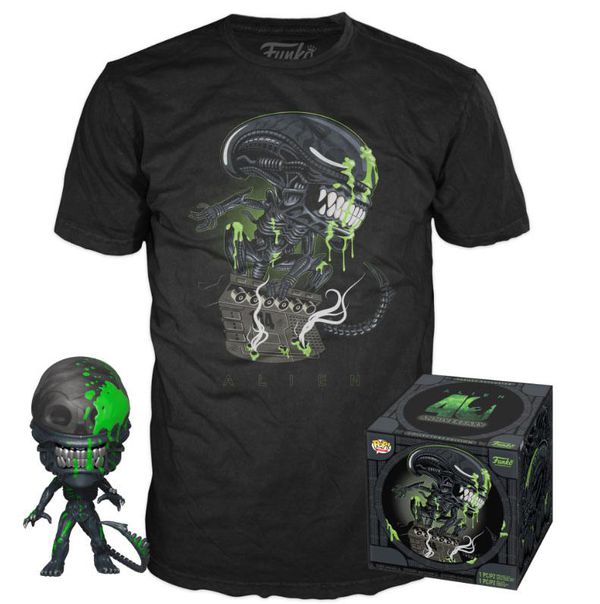 Набор фигурка Funko POP! и футболка Чужой - Ксеноморф (Alien - Xenomorph) 40th Exclusive