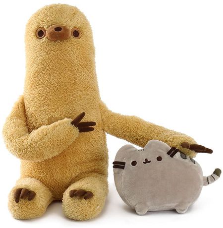 Мягкая игрушка Пушин и Ленивец (Pusheen with Sloth) 40 см изображение 2