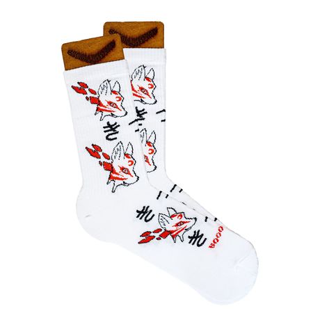 Носки Маска Кицунэ, белый