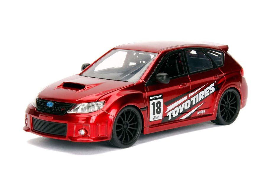 Масштабная модель Subaru Impreza WRX STI 2012 красная JDM Tuners 1:24 изображение 2