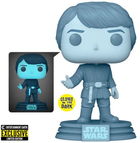 Фигурка Funko POP! Люк Скайуокер Голограмма (Star Wars - Hologram Luke) GITD EE Exc УЦЕНКА изображение 2