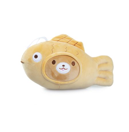 Мягкая игрушка Кот в костюме рыбы, рыжий